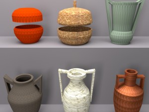 bottle jar vase collection 3D Modell