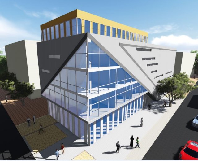 office building 3D Modell .c4d .max .obj .3ds .fbx .stl .blend 
