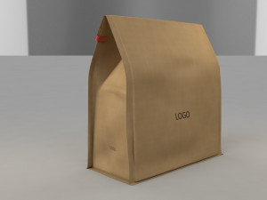 3d paper bag 3D Model