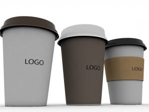 3d paper cooee cup 3D 模型