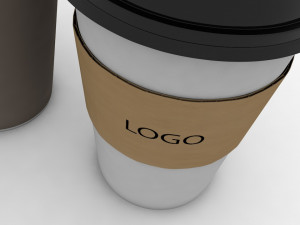 3d paper cooee cup 3D 模型