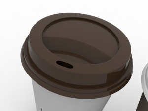 3d paper cooee cup 3D 模型