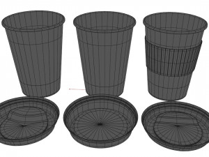 3d paper cooee cup 3D 模型