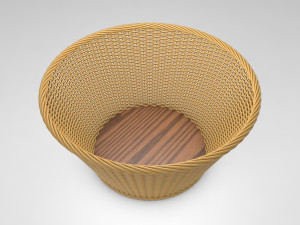 3d wicker basket Modello 3D