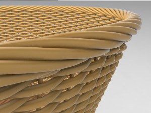 3d wicker basket Modello 3D