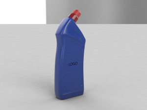 3d organic shaped blue bottle 3D Model