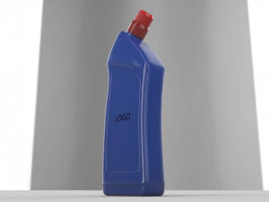 3d organic shaped blue bottle 3D Model