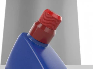 3d organic shaped blue bottle 3D Model