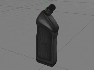3d organic shaped blue bottle 3D Model