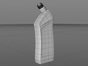 3d organic shaped blue bottle 3D Model