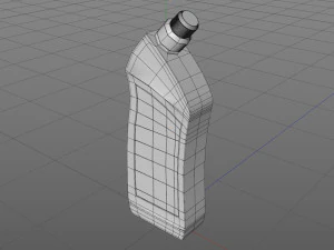 3d organic shaped blue bottle 3D Model