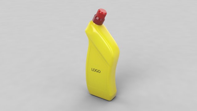 3d organic shaped yellow bottle 3Dモデル .c4d .max .obj .3ds .fbx .stl .blend 