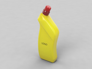 3d organic shaped yellow bottle 3D Model