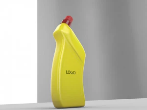 3d organic shaped yellow bottle 3D Model
