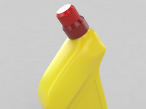 3d organic shaped yellow bottle 3D Model