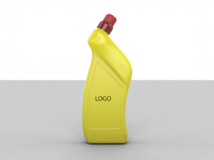 3d organic shaped yellow bottle 3D Model