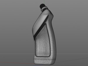 3d organic shaped yellow bottle 3Dモデル