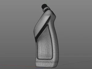 3d organic shaped yellow bottle 3D Model