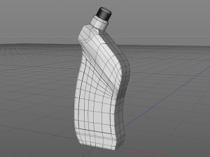 3d organic shaped yellow bottle 3Dモデル