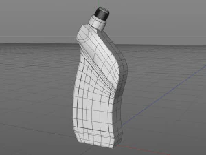 3d organic shaped yellow bottle 3D Model