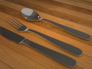 3d spoon set Model 3D