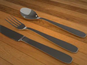 3d spoon set 3D Model