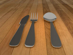 3d spoon set 3D Model