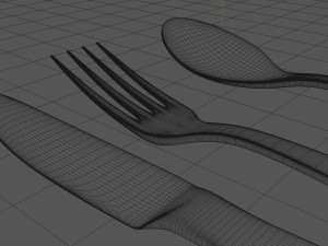 3d spoon set Model 3D