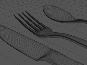 3d spoon set 3D Model