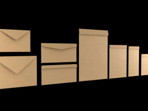 3d 봉투 모든 크기 3D 모델