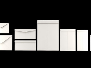 3d envelopes all sizes Modelo 3D