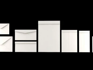 3d envelopes all sizes 3D Model