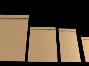 3d envelopes all sizes Modelo 3D