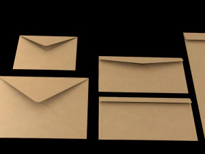 3d envelopes all sizes 3D Model