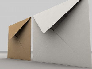 3d envelope size-c5 banker 3Dモデル