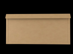 3d envelope size dl wallet 3D Model