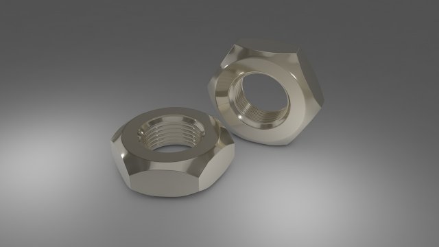 3d steel hex nute 3D Модель .c4d .max .obj .3ds .fbx .stl .blend 