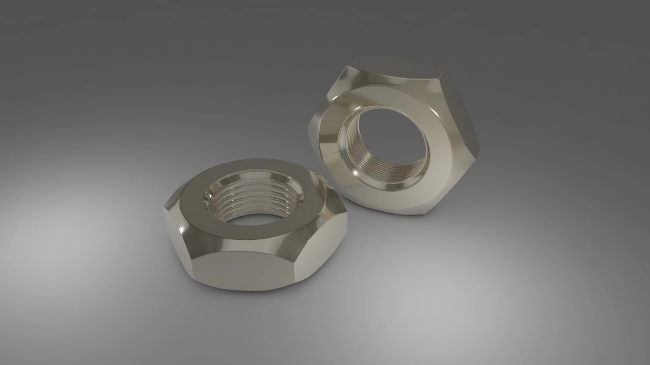 3d steel hex nute 3D Model .c4d .max .obj .3ds .fbx .stl .blend