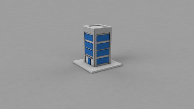 3d building icon Modelo 3D .c4d .max .obj .3ds .fbx .stl .blend 
