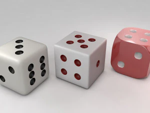 3d 주사위 3D 모델