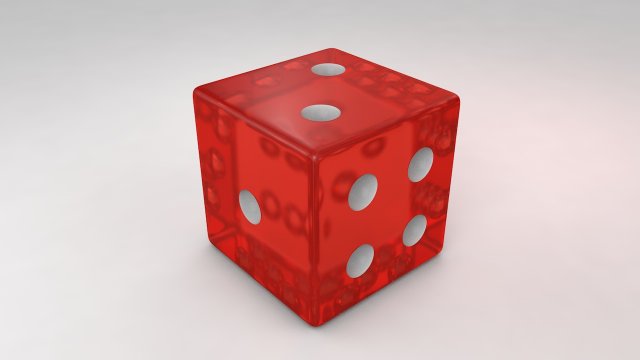 3d red dice 3D Model .c4d .max .obj .3ds .fbx .stl .blend 