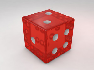 3d red dice 3D Model
