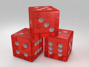3d red dice 3D Model