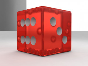 3d red dice 3D Model
