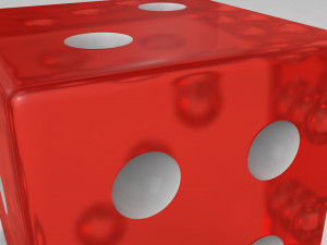 3d red dice 3D Model