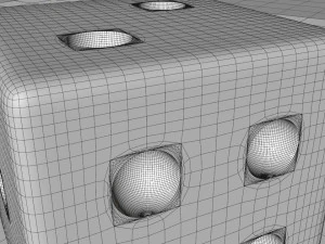 3d 빨간 주사위 3D 모델