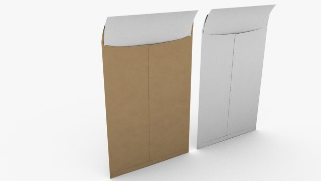 3d envelope with paper 3Dモデル .c4d .max .obj .3ds .fbx .stl .blend 