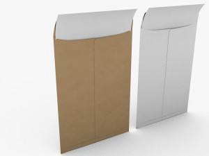 3d envelope with paper 3D Model