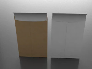 3d envelope with paper 3D Model