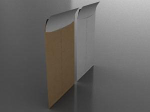 3d envelope with paper 3Dモデル